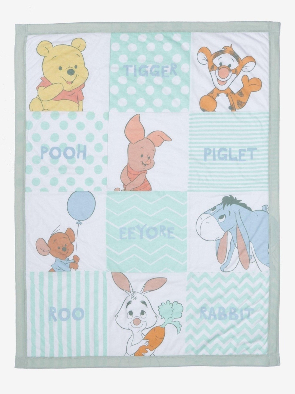 NWT Disney Winnie the Pooh Baby Character Portraits Swaddle Blanket Boxlunch